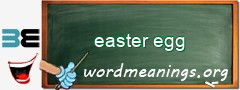 WordMeaning blackboard for easter egg
